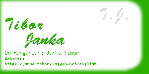 tibor janka business card